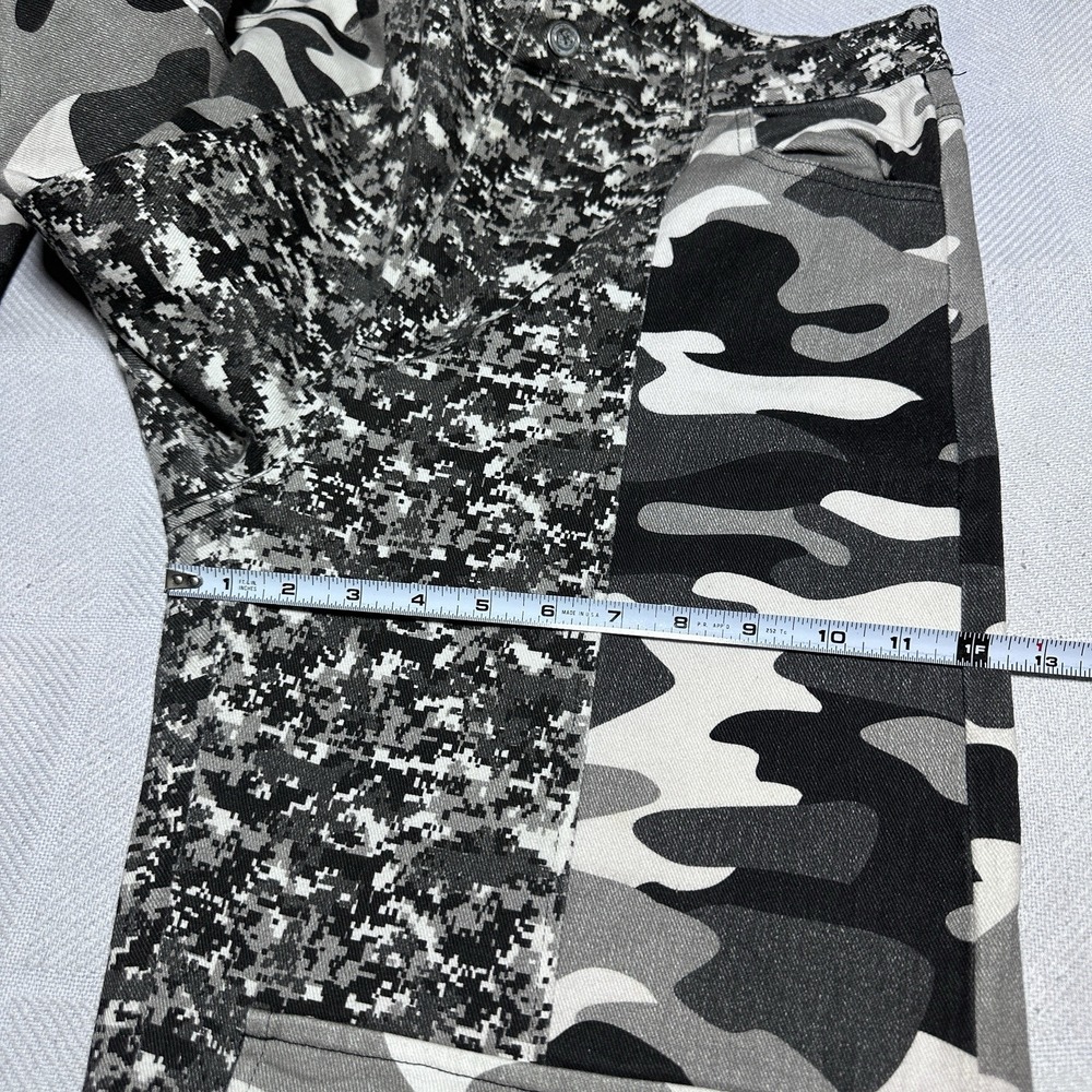 Akira Cargo Pants Womens‎ Multi Camo Baggy Wide Leg High Rise Y2K Streetwear - Picture 13 of 15